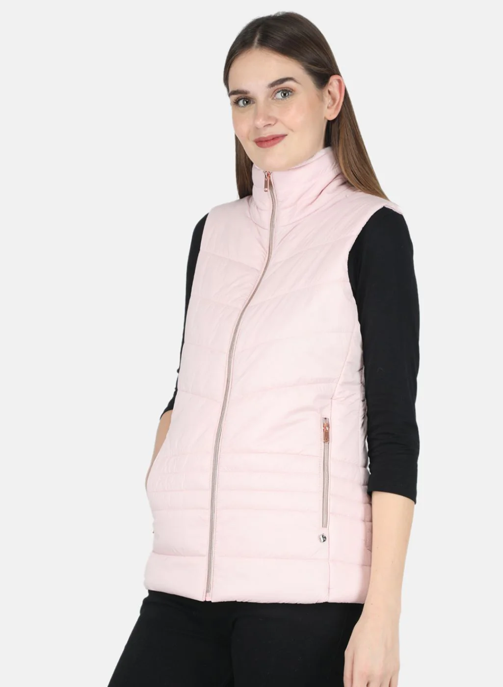 Women Pink Printed Jacket - Image 2