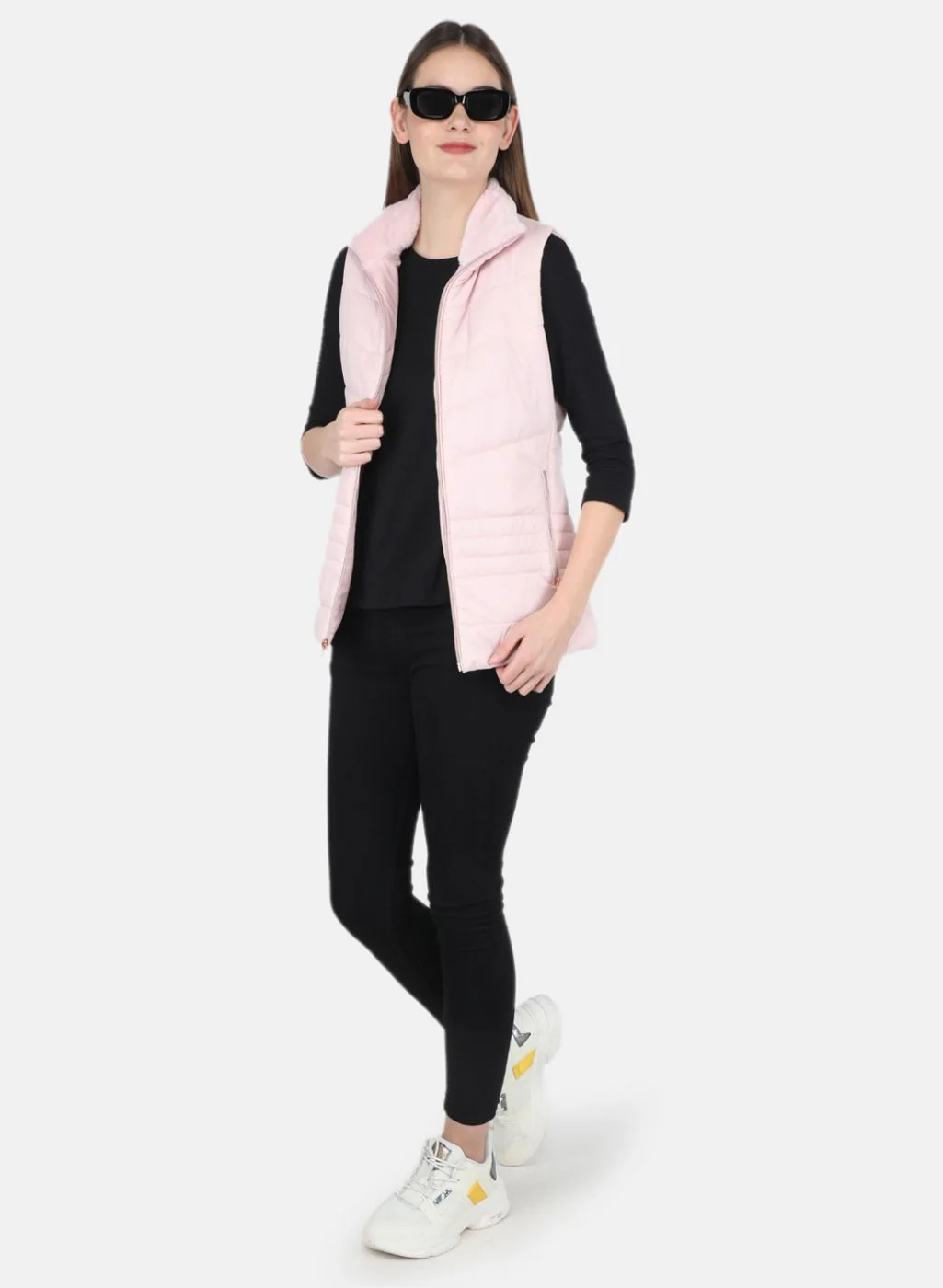 Women Pink Printed Jacket - Image 4