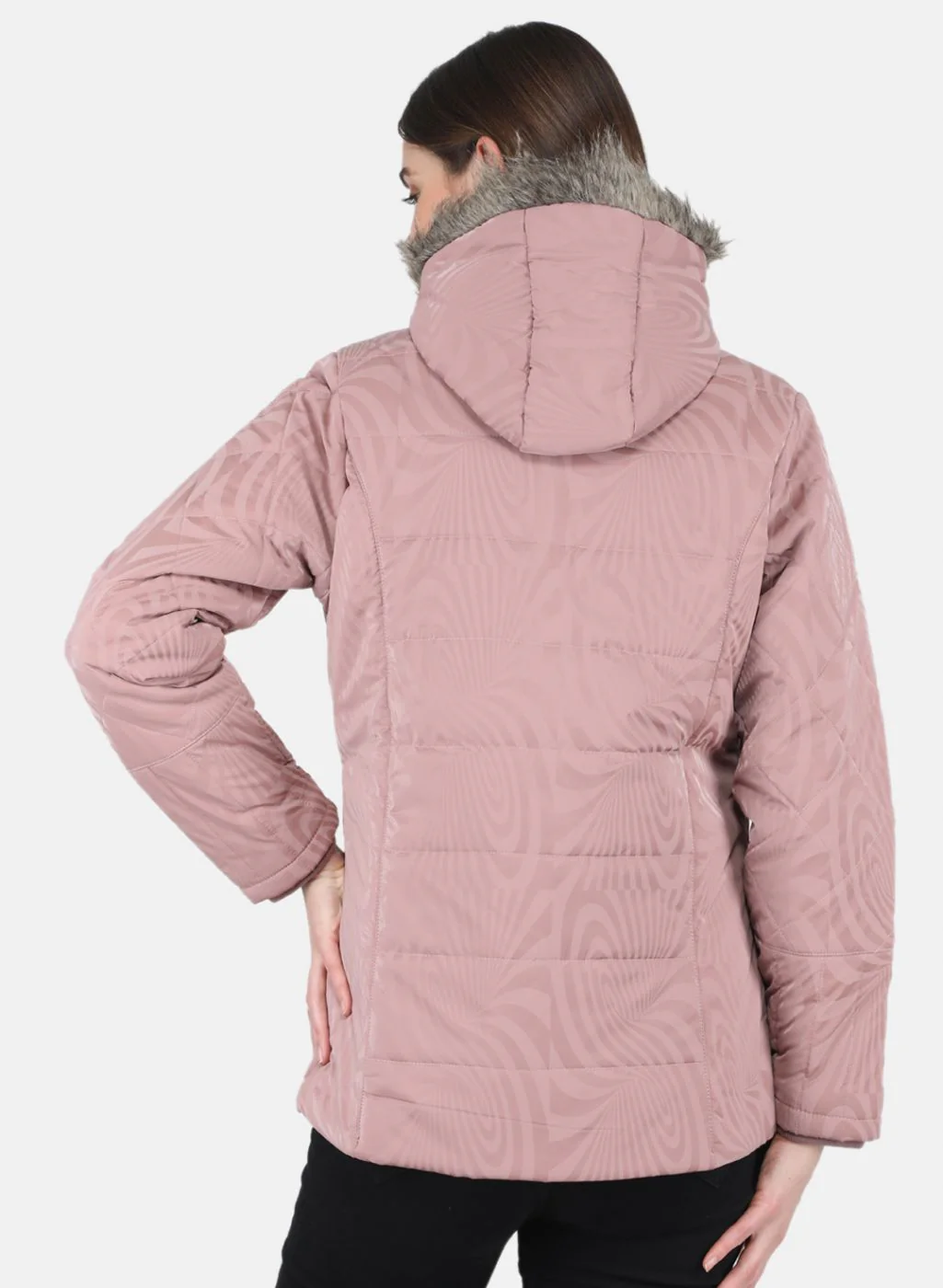 Women Pink Printed Jacket - Image 3