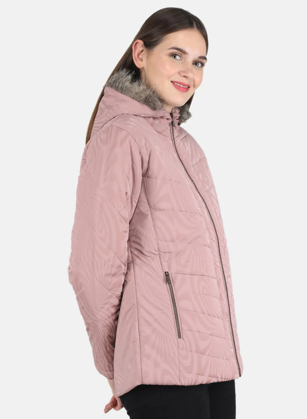 Women Pink Printed Jacket - Image 6