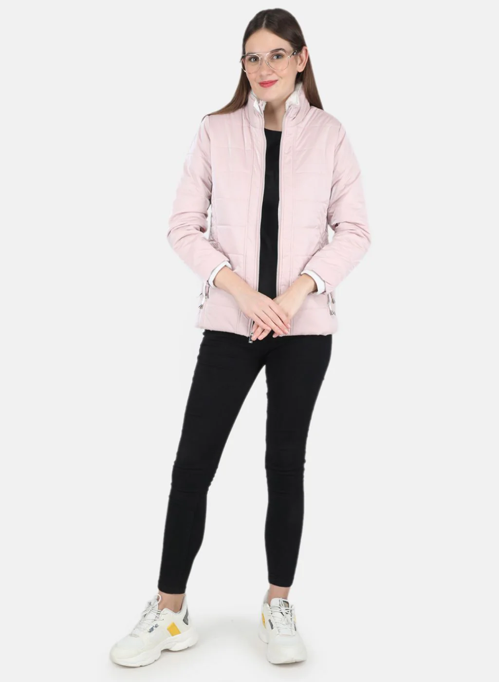 Women Pink Printed Jacket - Image 4