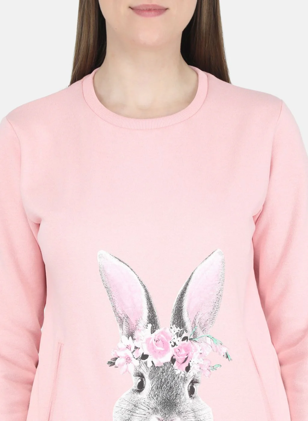 Women Pink Printed Sweatshirt - Image 5