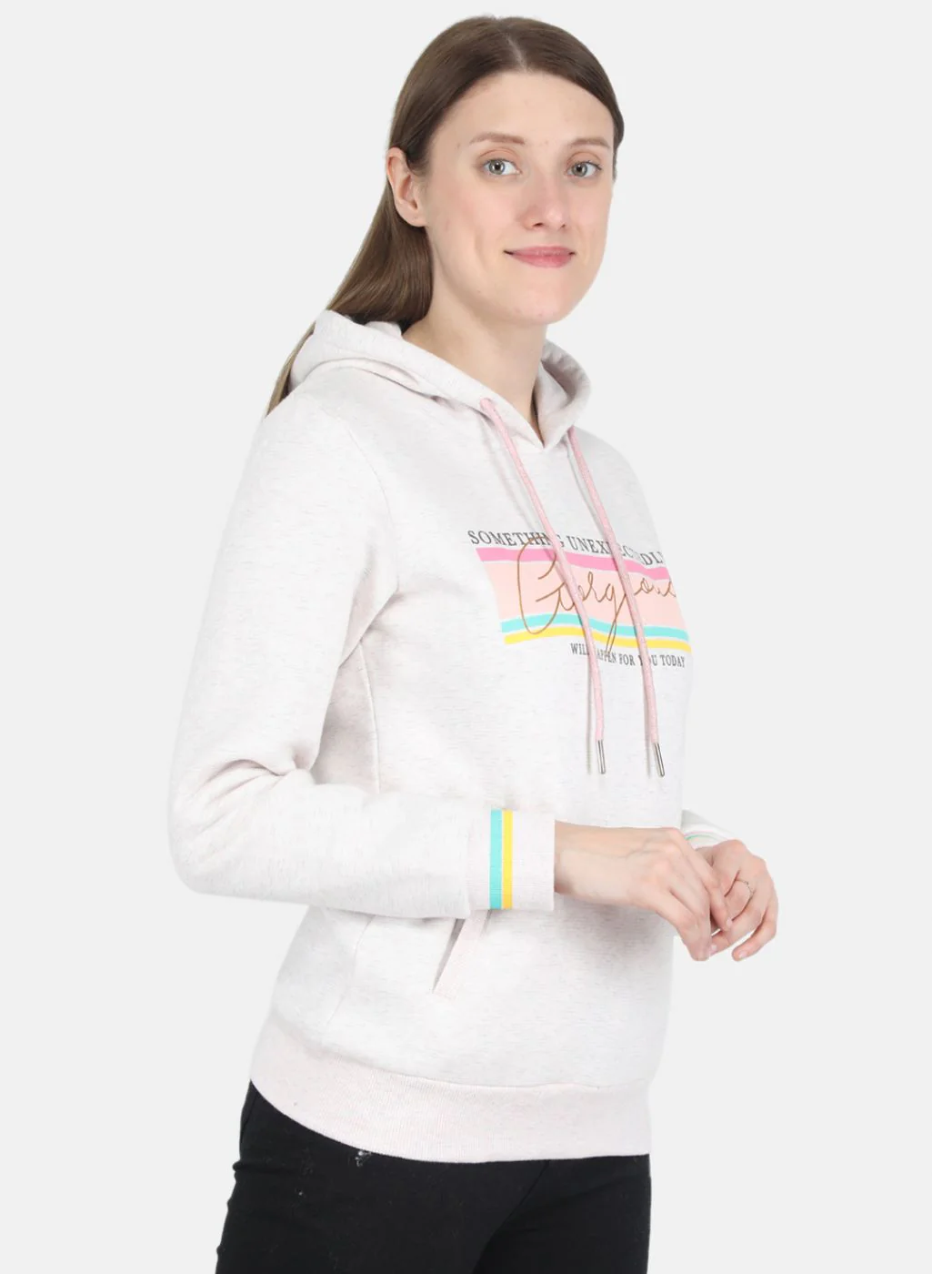 Women Pink Printed Sweatshirt - Image 6