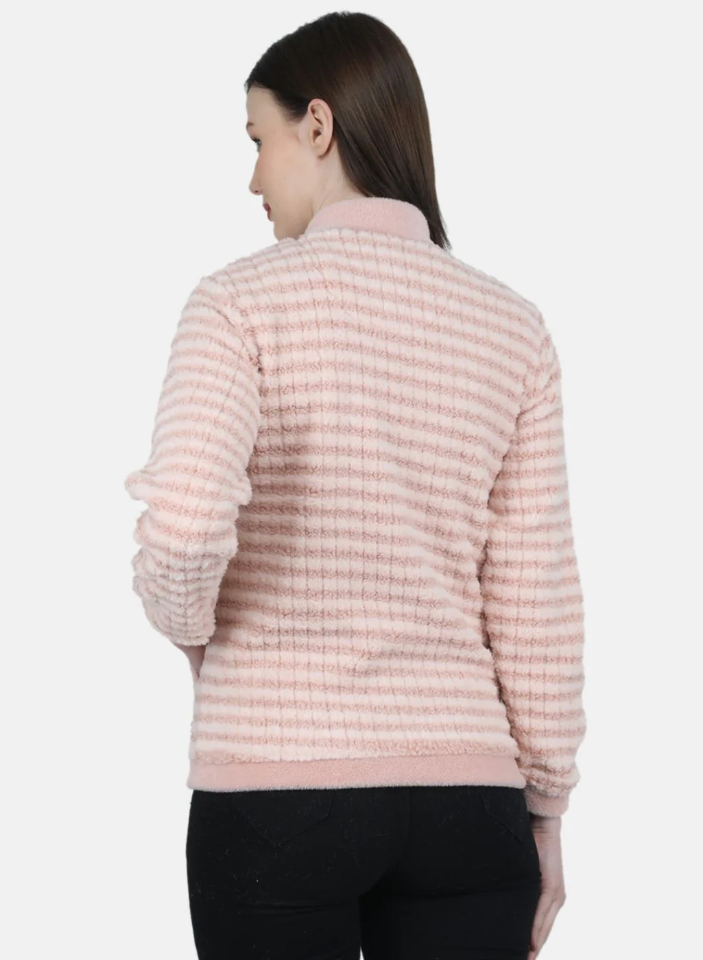 Women Pink Printed Sweatshirt - Image 3
