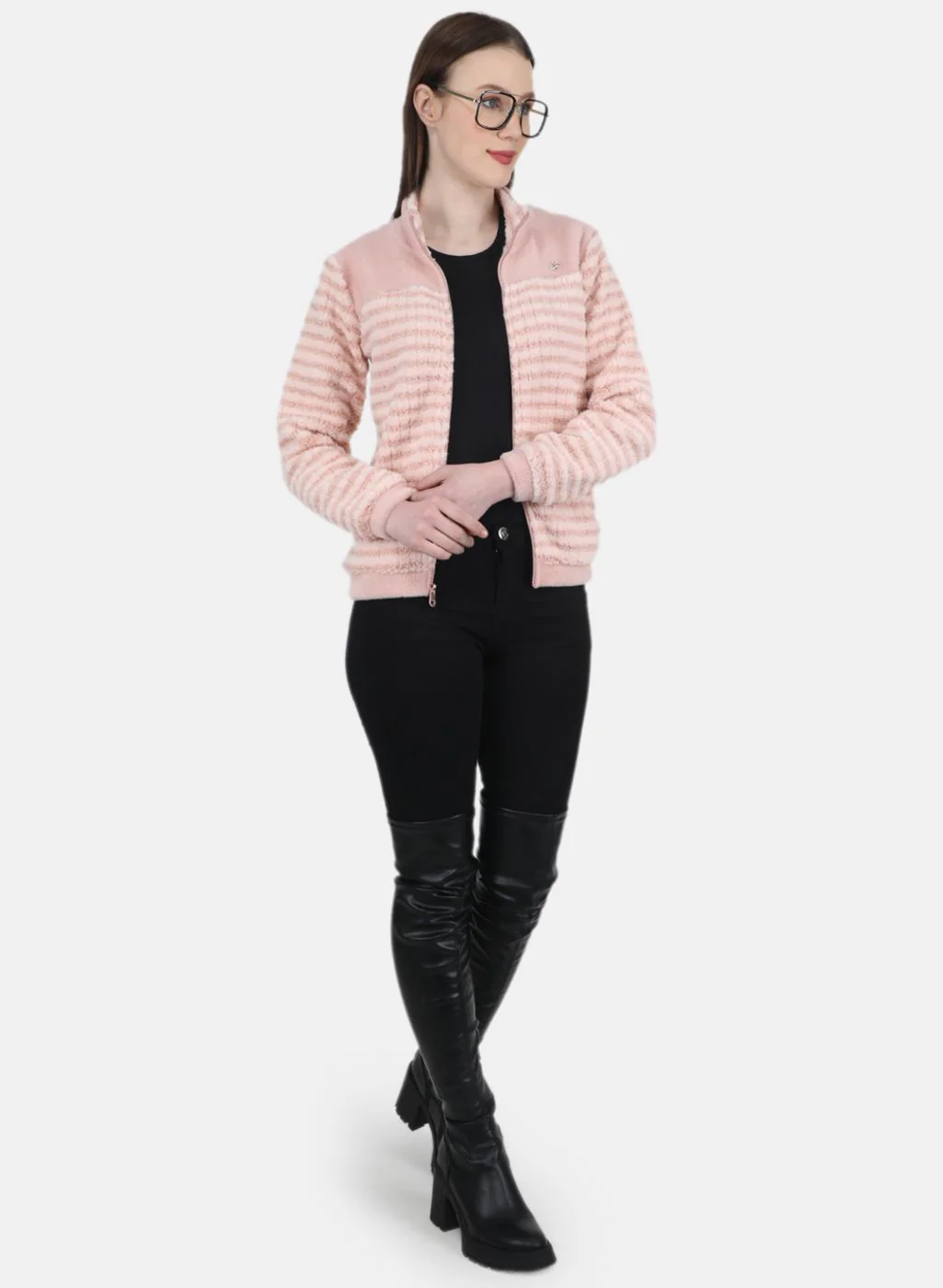 Women Pink Printed Sweatshirt - Image 4