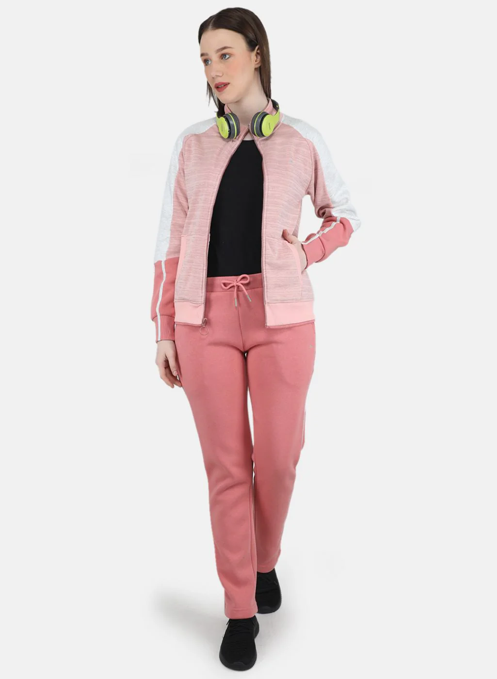 Women Pink Printed Tracksuit - Image 4