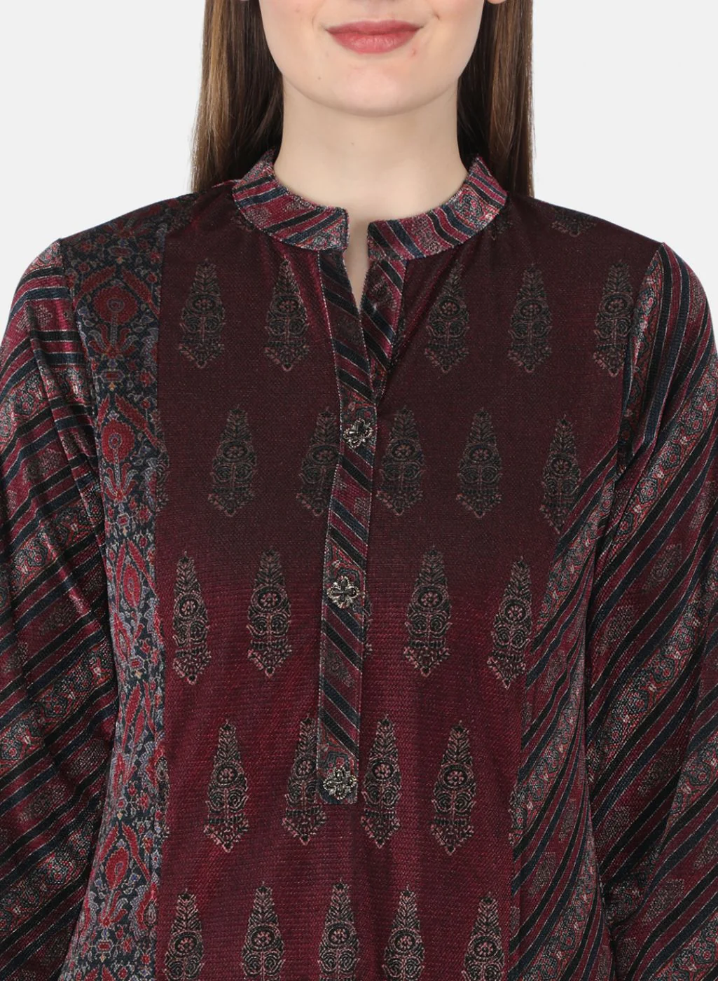 Women Pink Self Design Kurti+Lower Set - Image 5