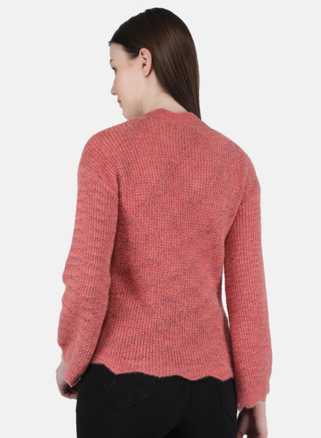 Women Pink Self Design Top - Image 3