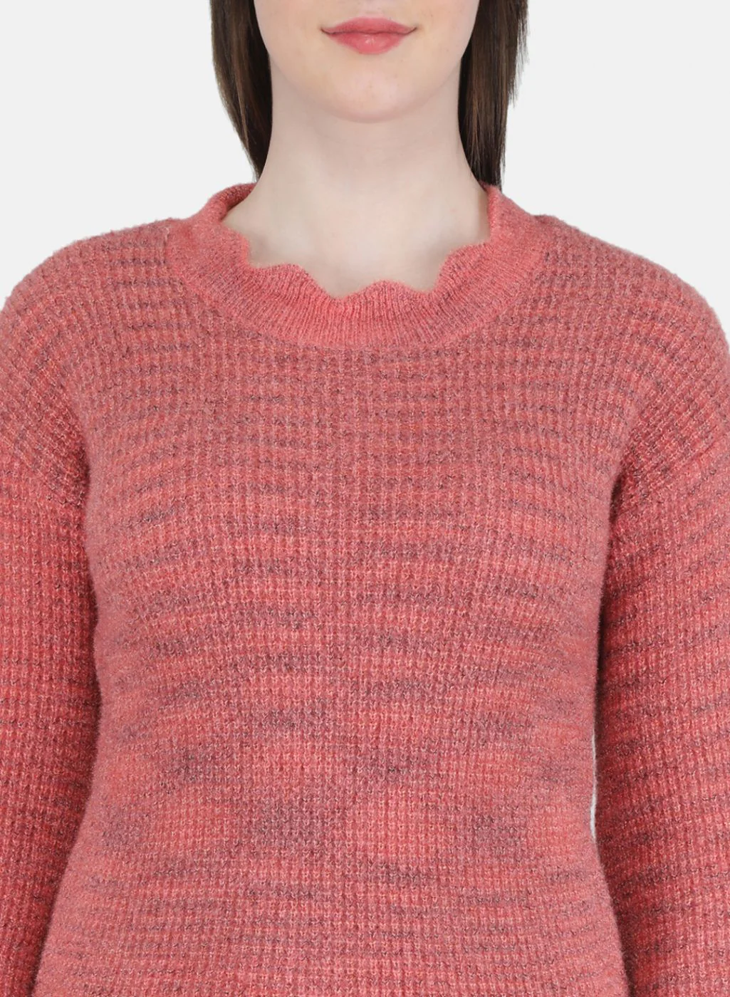 Women Pink Self Design Top - Image 5