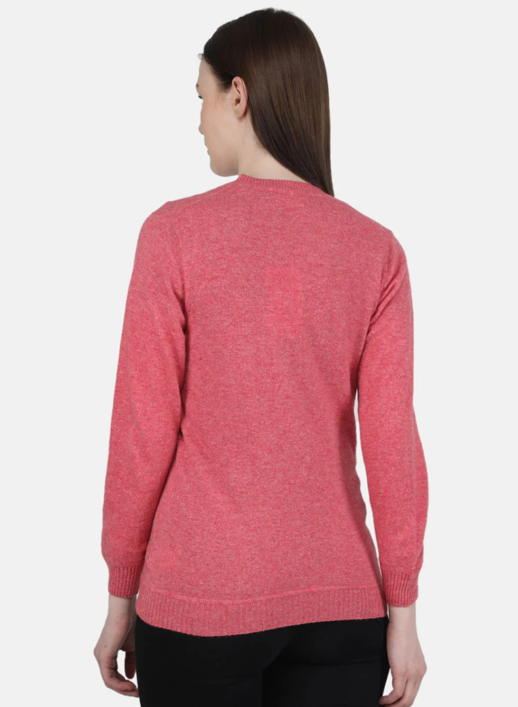 Women Pink Solid Cardigan - Image 3