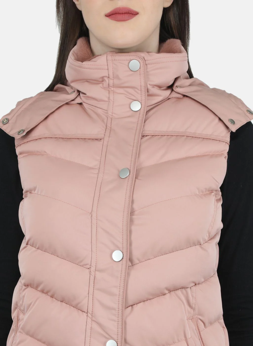 Women Pink Solid Jacket - Image 5