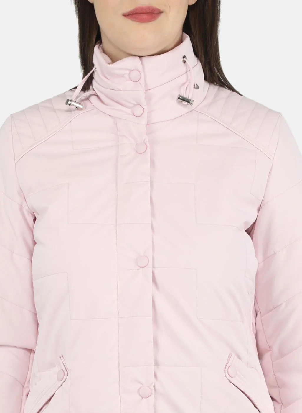 Women Pink Solid Jacket - Image 5