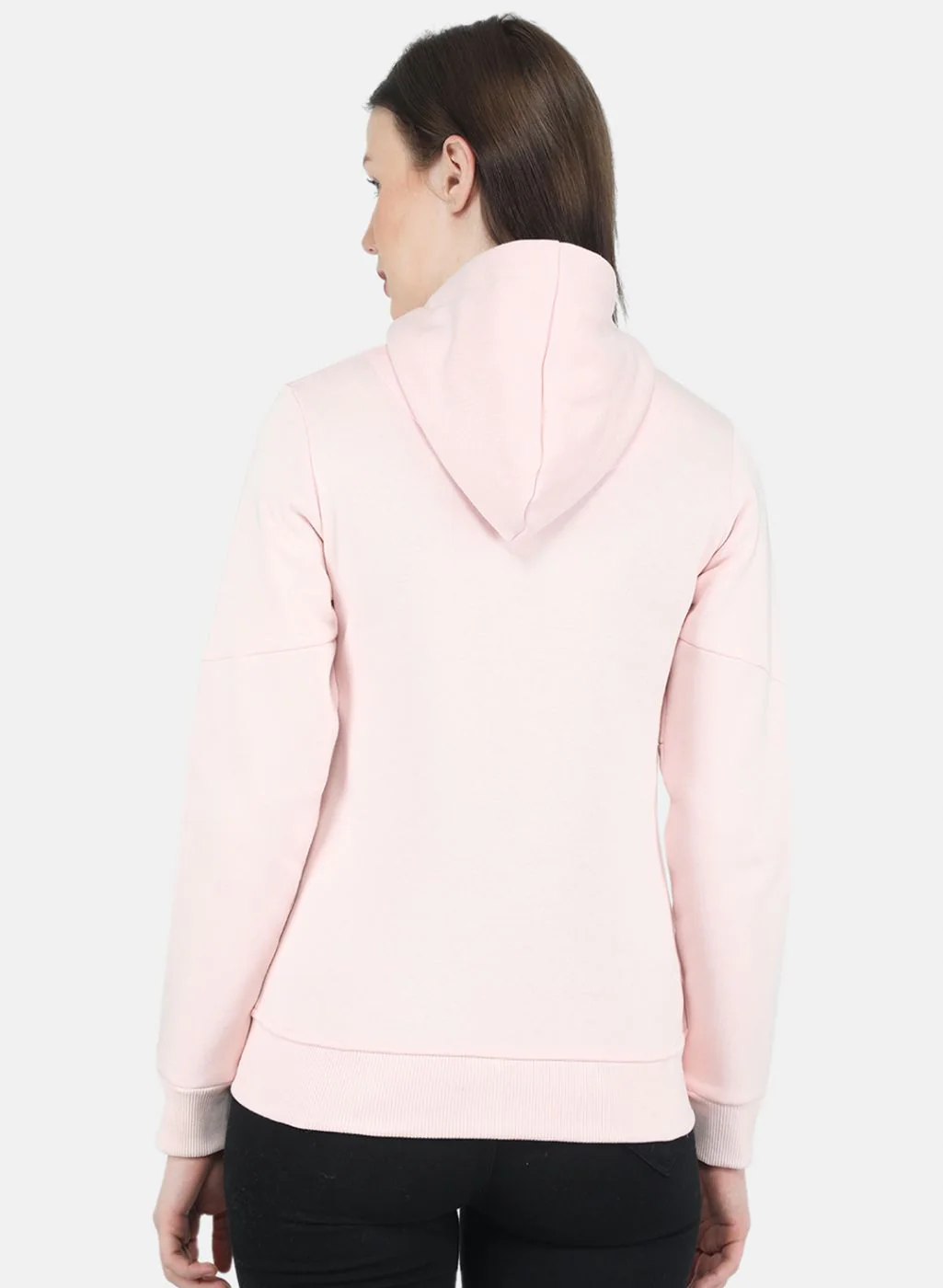 Women Pink Solid Sweatshirt - Image 3