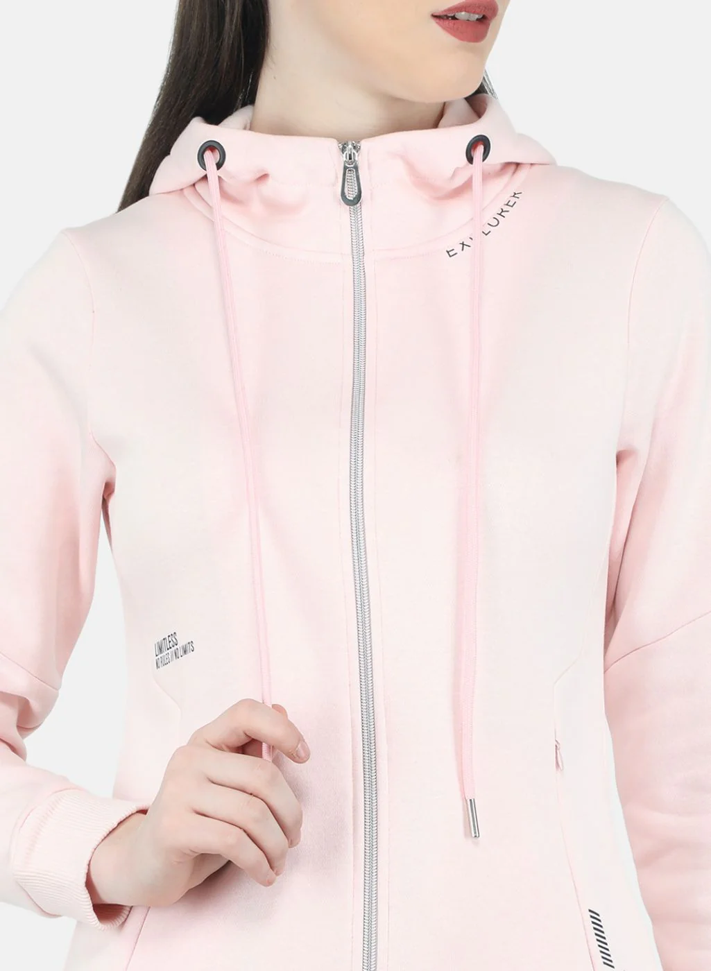 Women Pink Solid Sweatshirt - Image 5