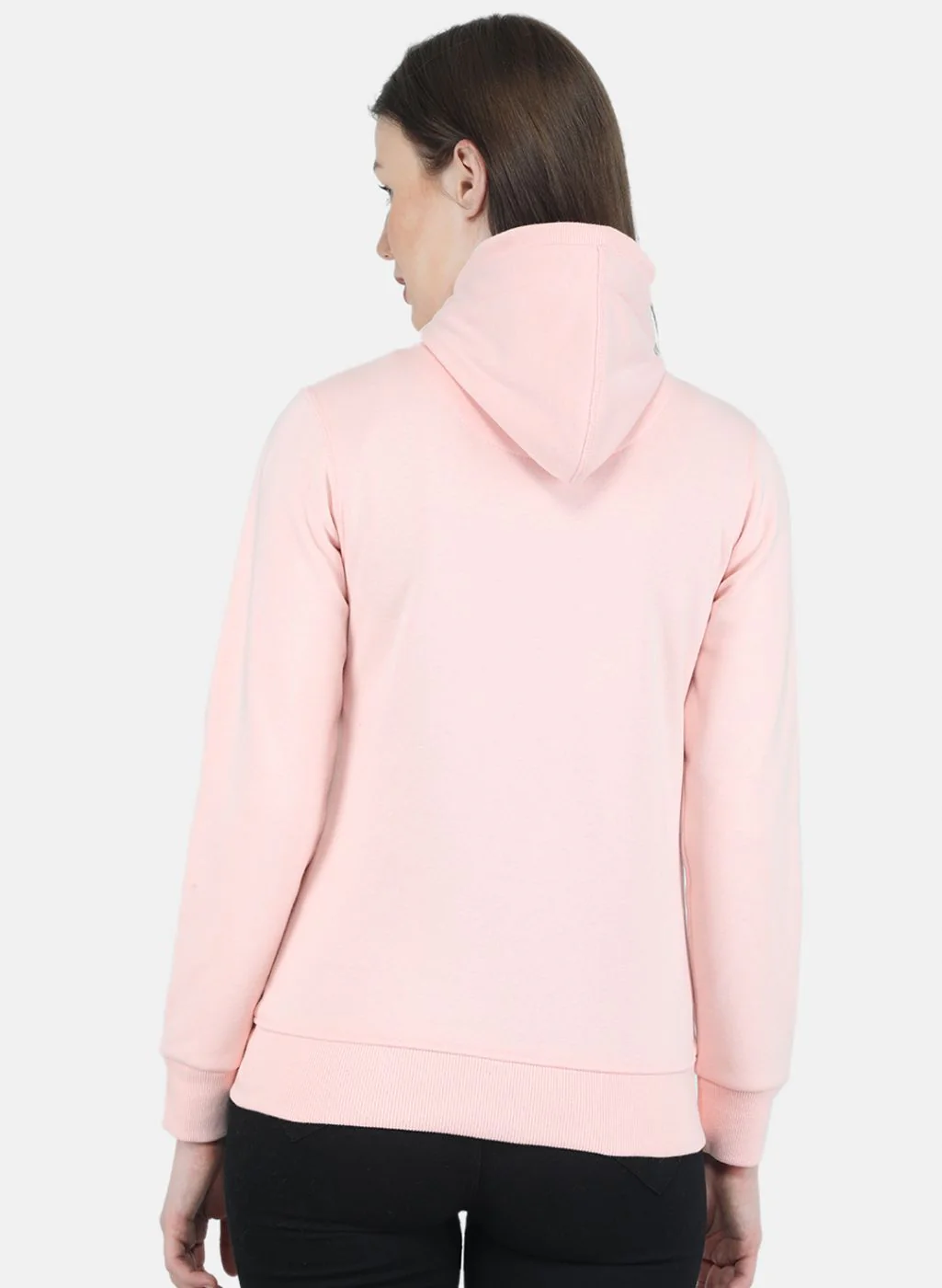 Women Pink Solid Sweatshirt - Image 3
