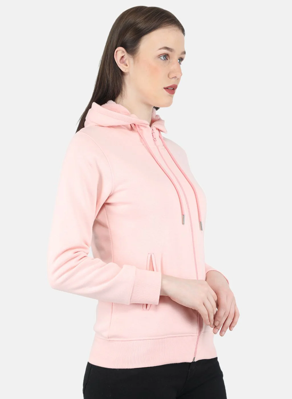 Women Pink Solid Sweatshirt - Image 6