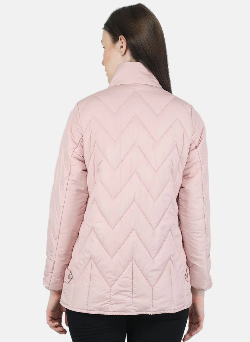 Women Pink Stripe Jacket - Image 3