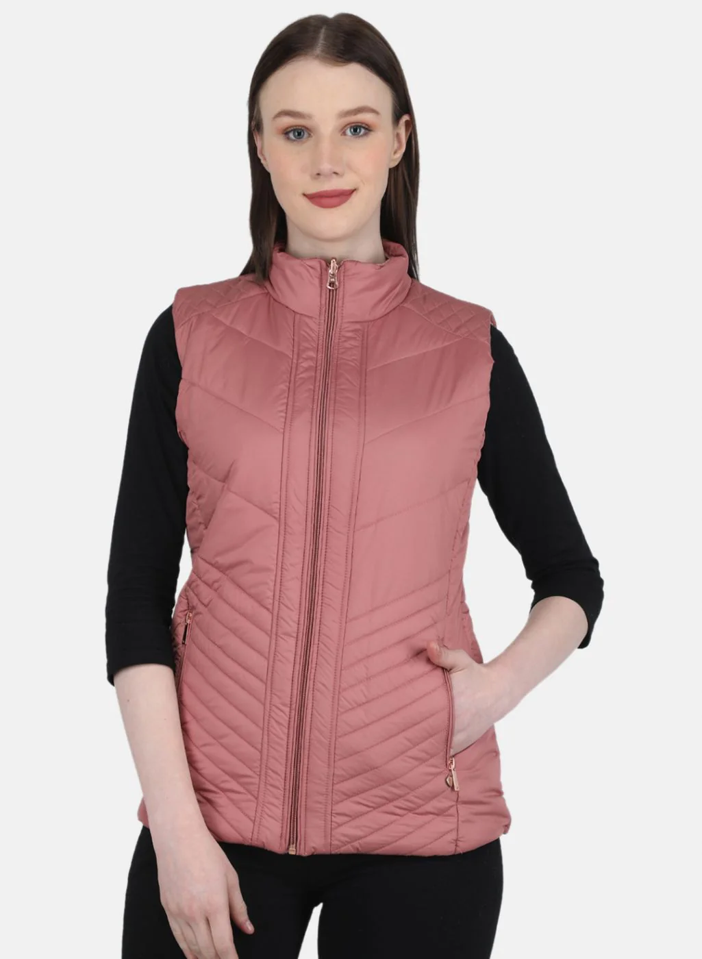 Women Pink Stripe Jacket - Image 7