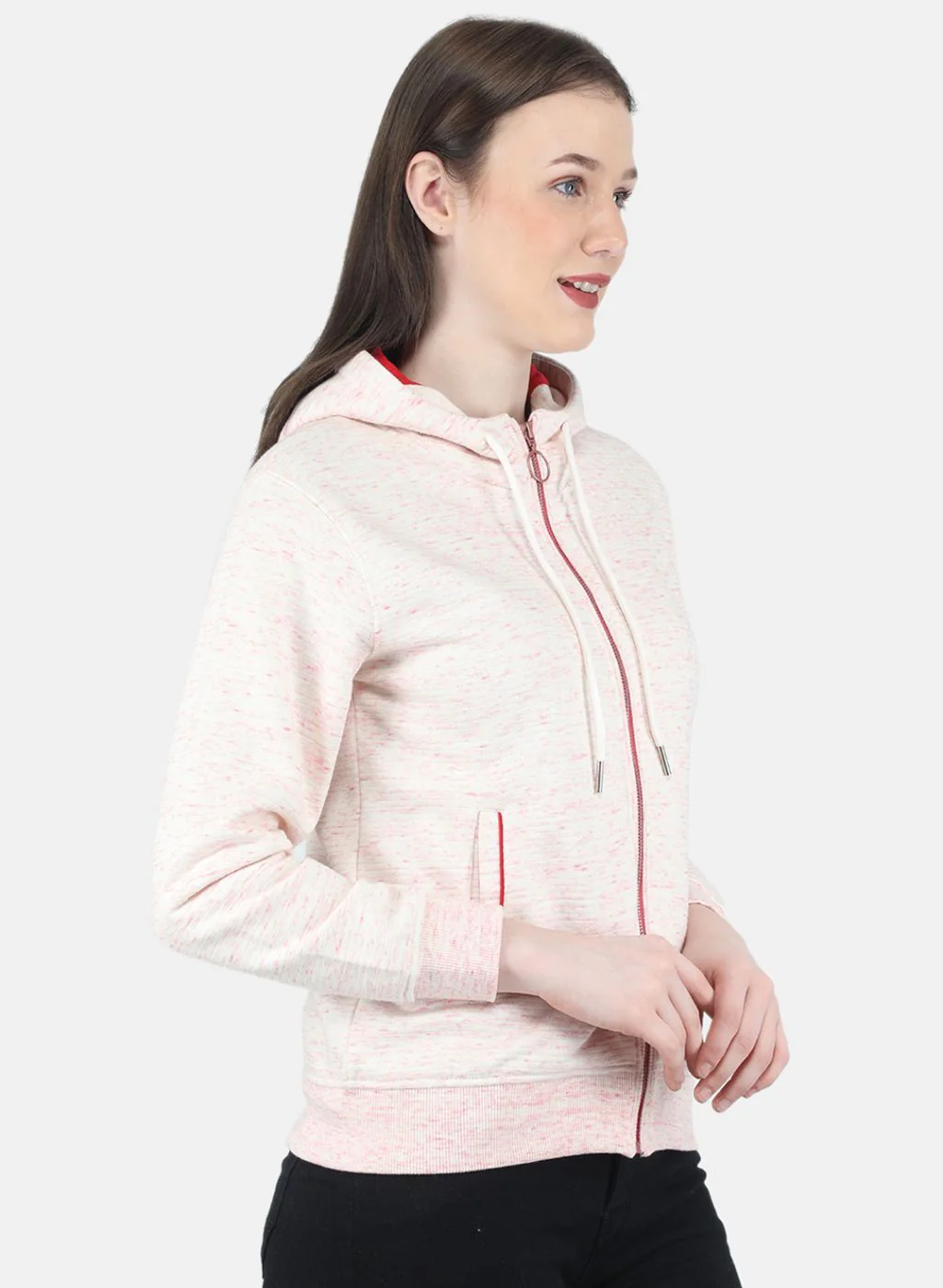 Women Pink Stripe Sweatshirt - Image 6