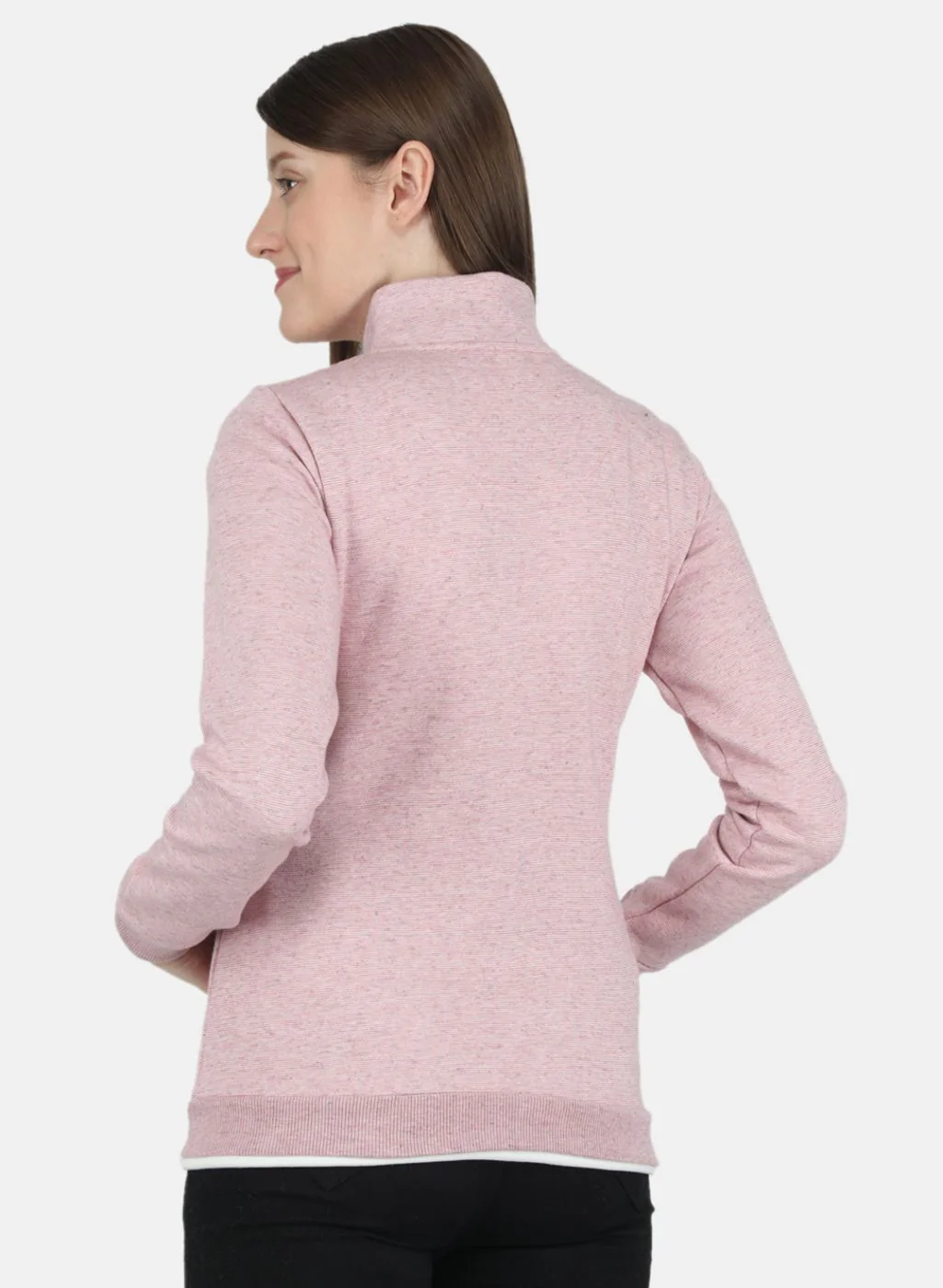Women Pink Stripe Sweatshirt - Image 3