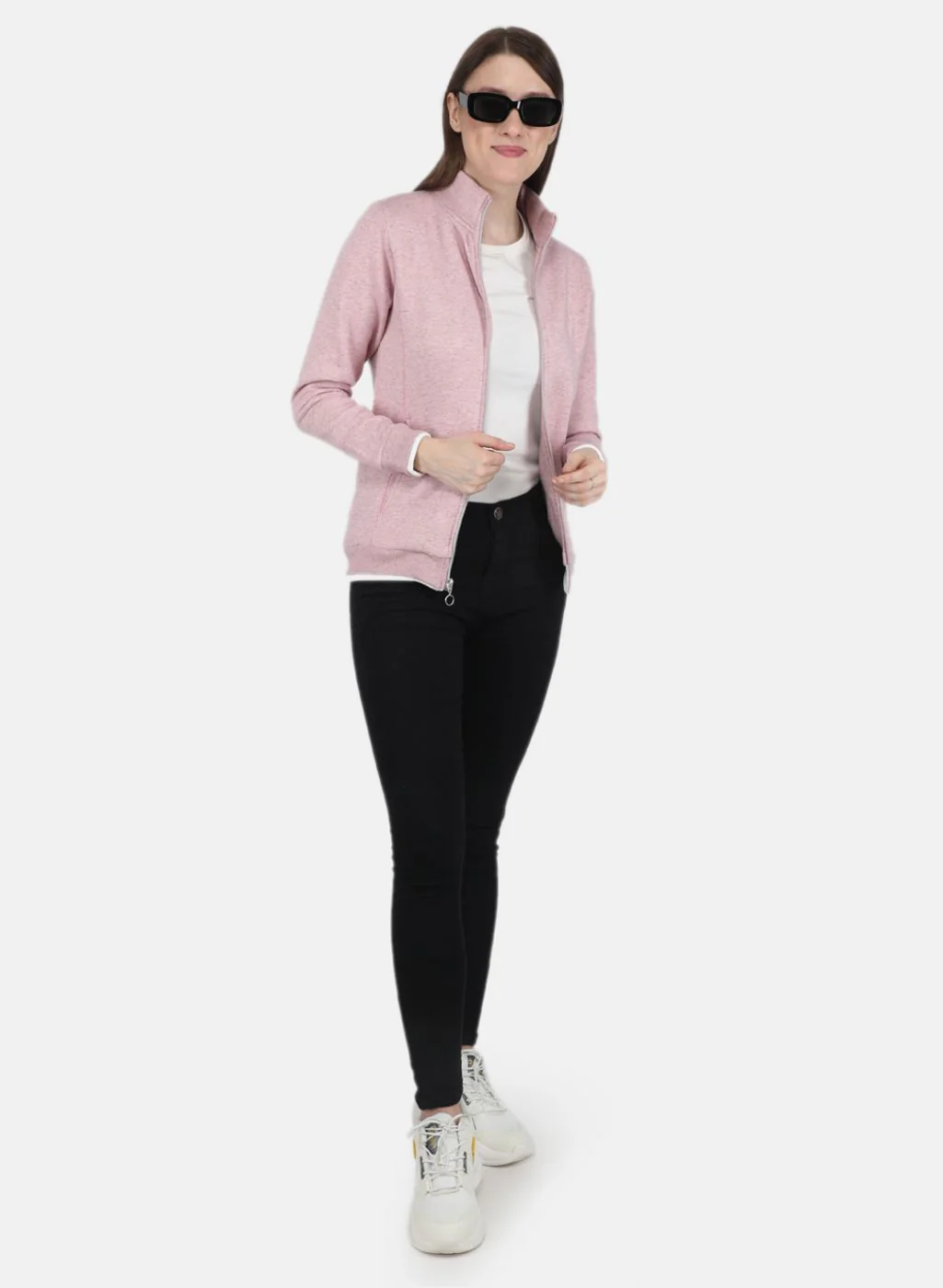 Women Pink Stripe Sweatshirt - Image 4