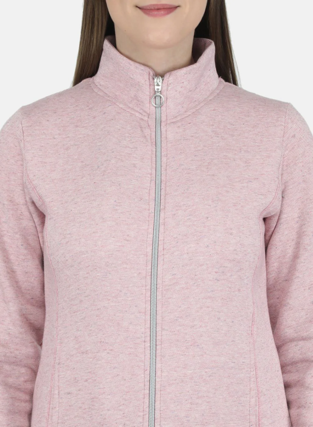 Women Pink Stripe Sweatshirt - Image 5