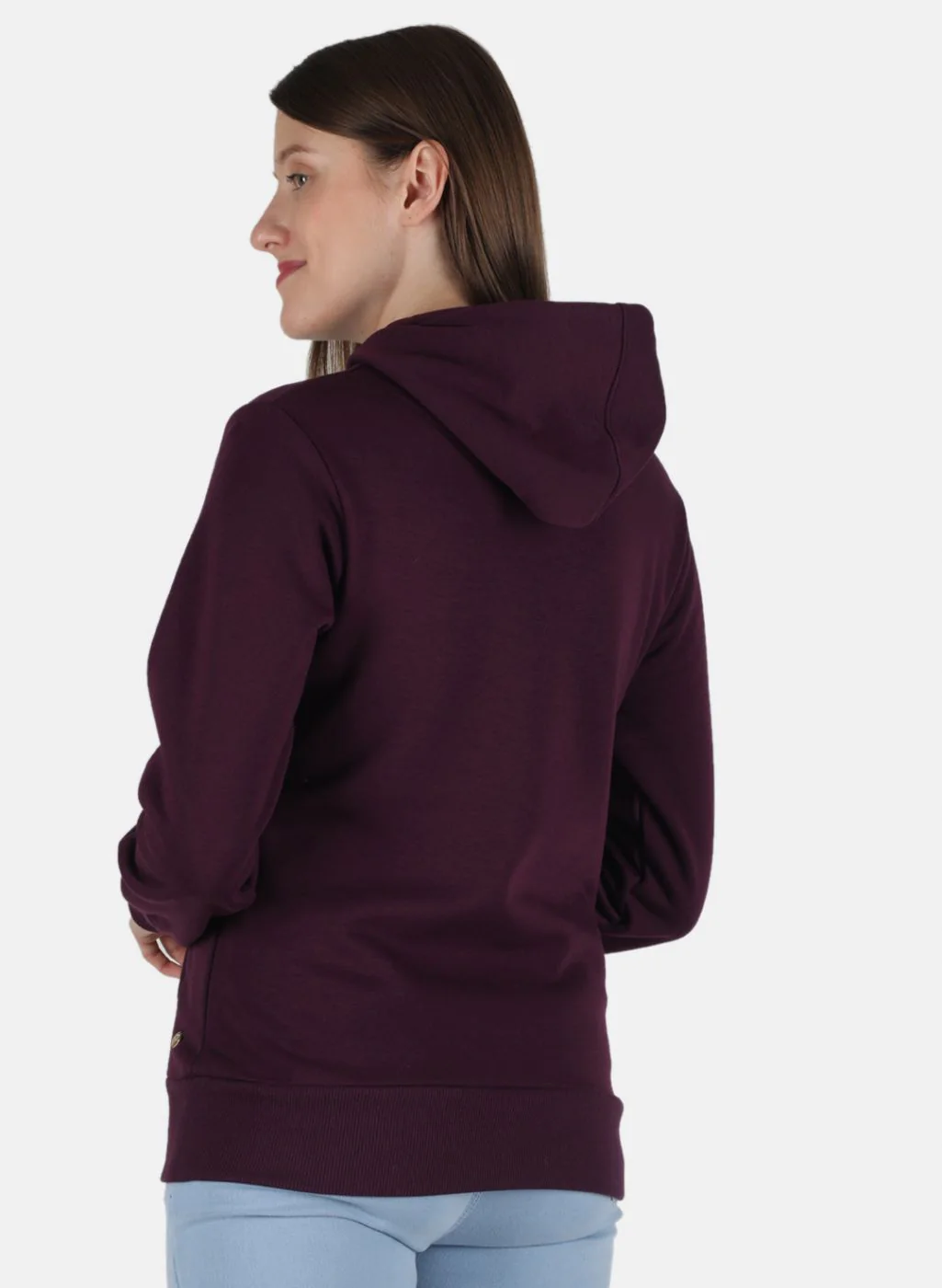 Women Purple Embroidered Sweatshirt - Image 3