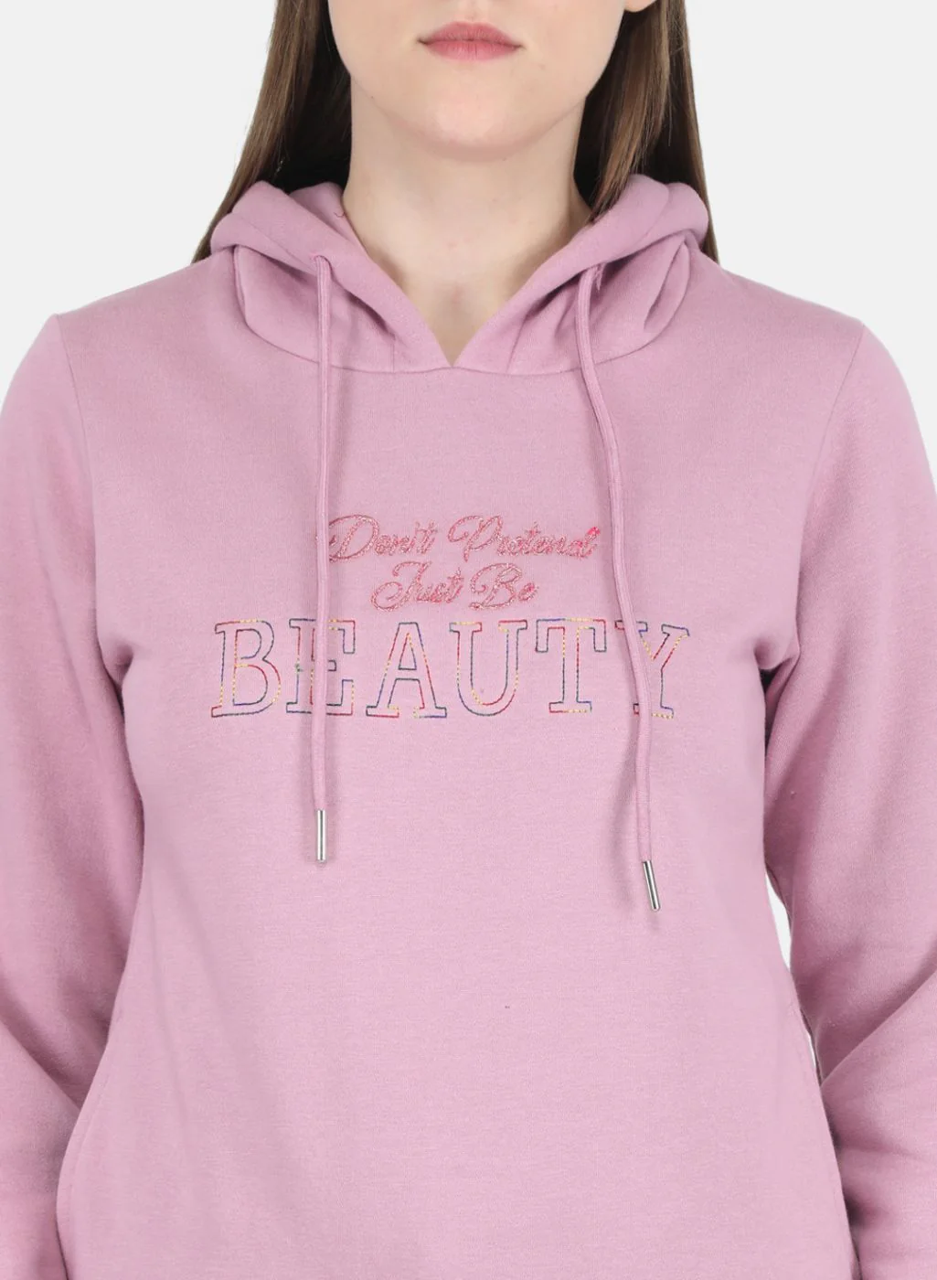 Women Purple Embroidered Sweatshirt - Image 5