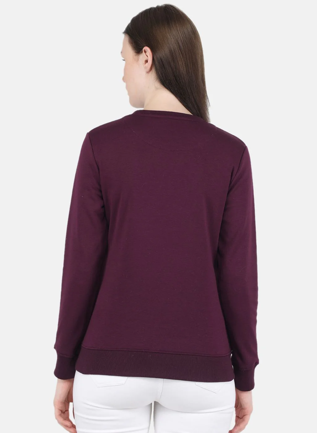 Women Purple Printed Sweatshirt - Image 3