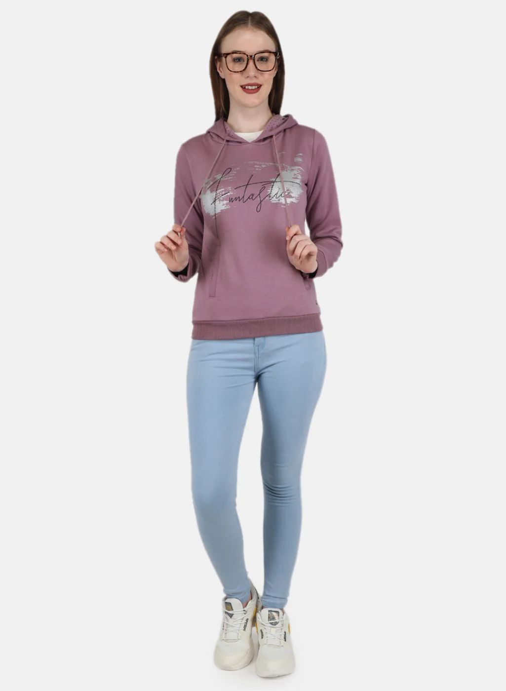Women Purple Printed Sweatshirt - Image 4