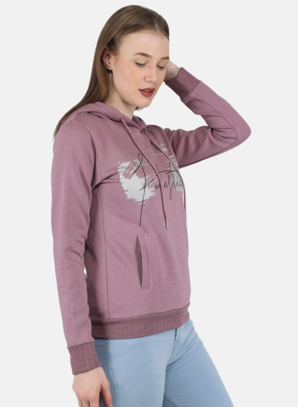 Women Purple Printed Sweatshirt - Image 6