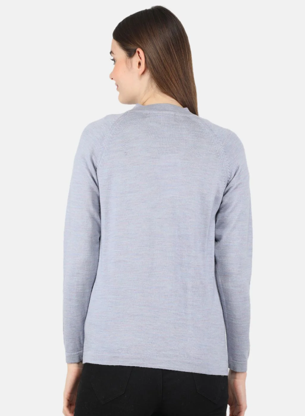 Women Purple Solid Cardigan - Image 3