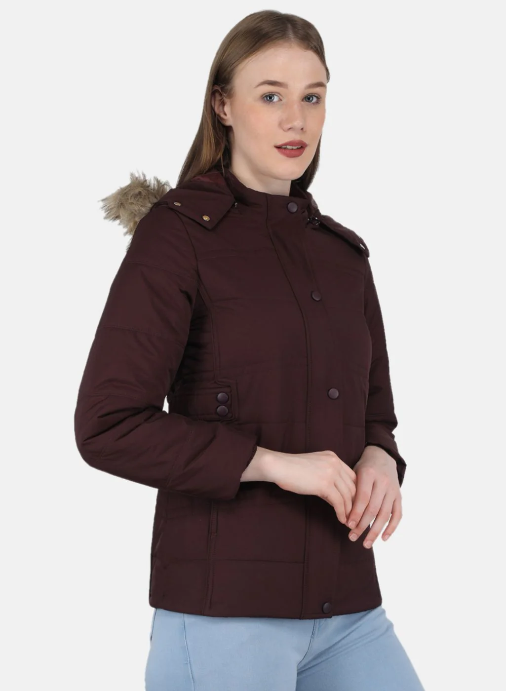 Women Purple Solid Jacket - Image 6