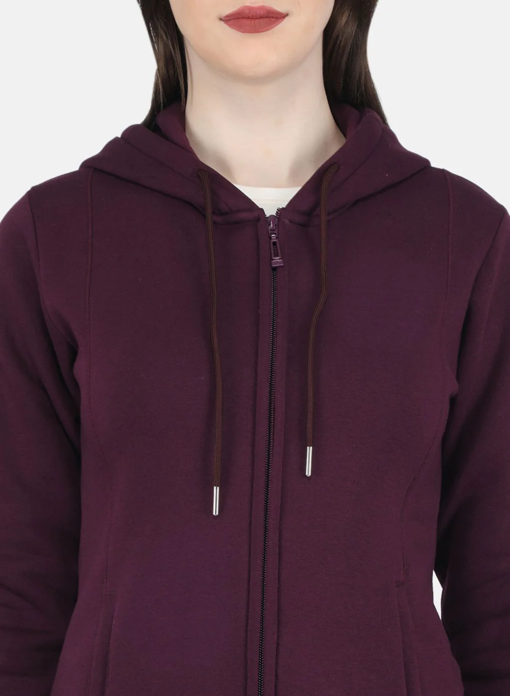 Women Purple Solid Sweatshirt - Image 5