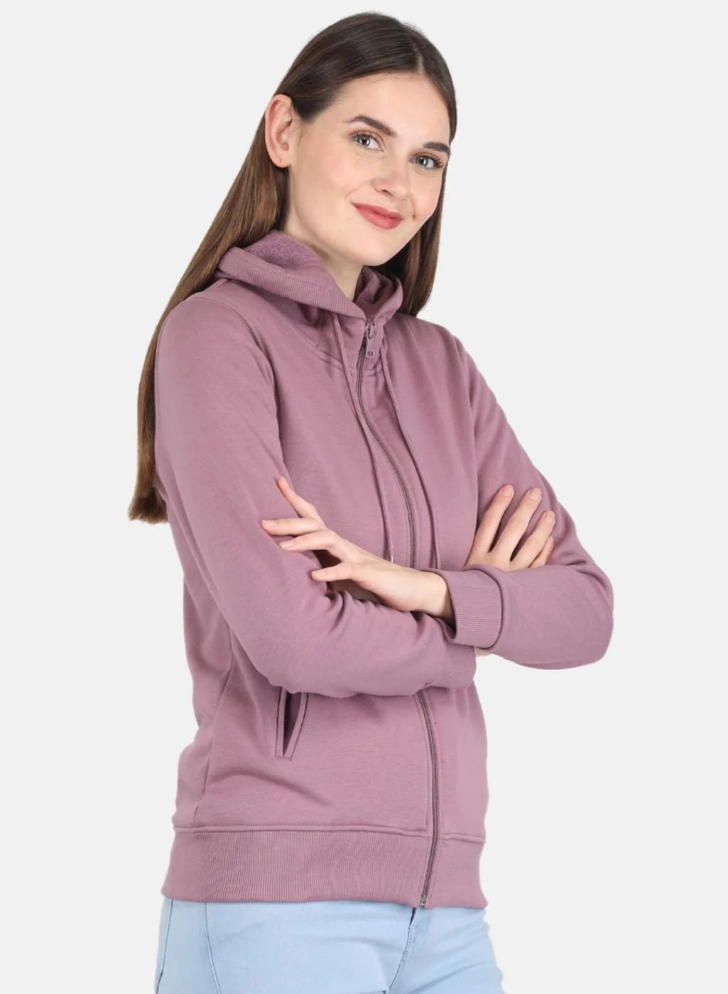 Women Purple Solid Sweatshirt - Image 6