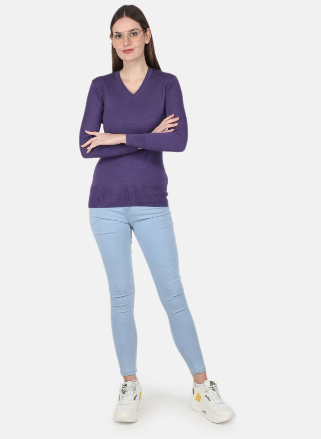 Women Purple Solid Top - Image 4