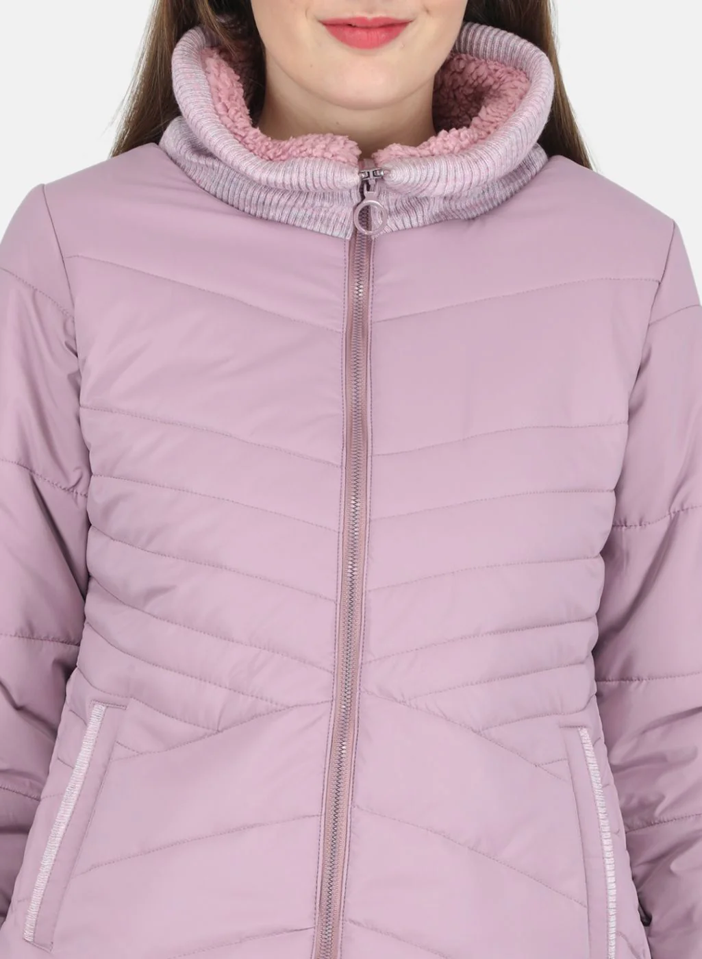 Women Purple Stripe Jacket - Image 5