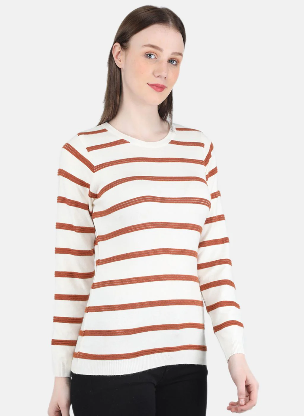 Women White Stripe Top - Image 6