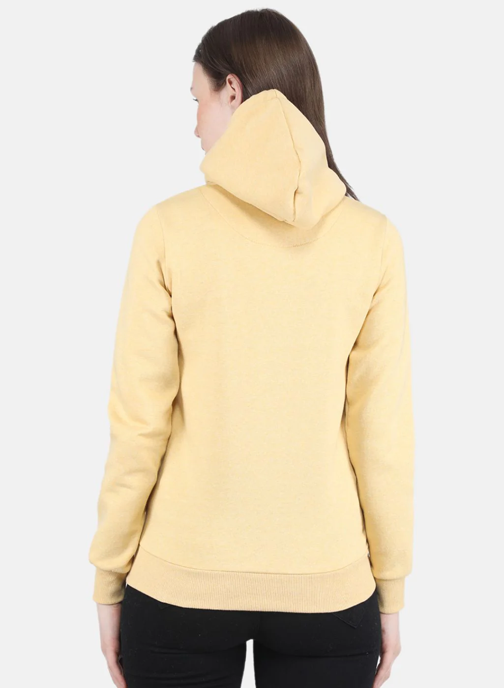 Women Yellow Embroidered Sweatshirt - Image 3