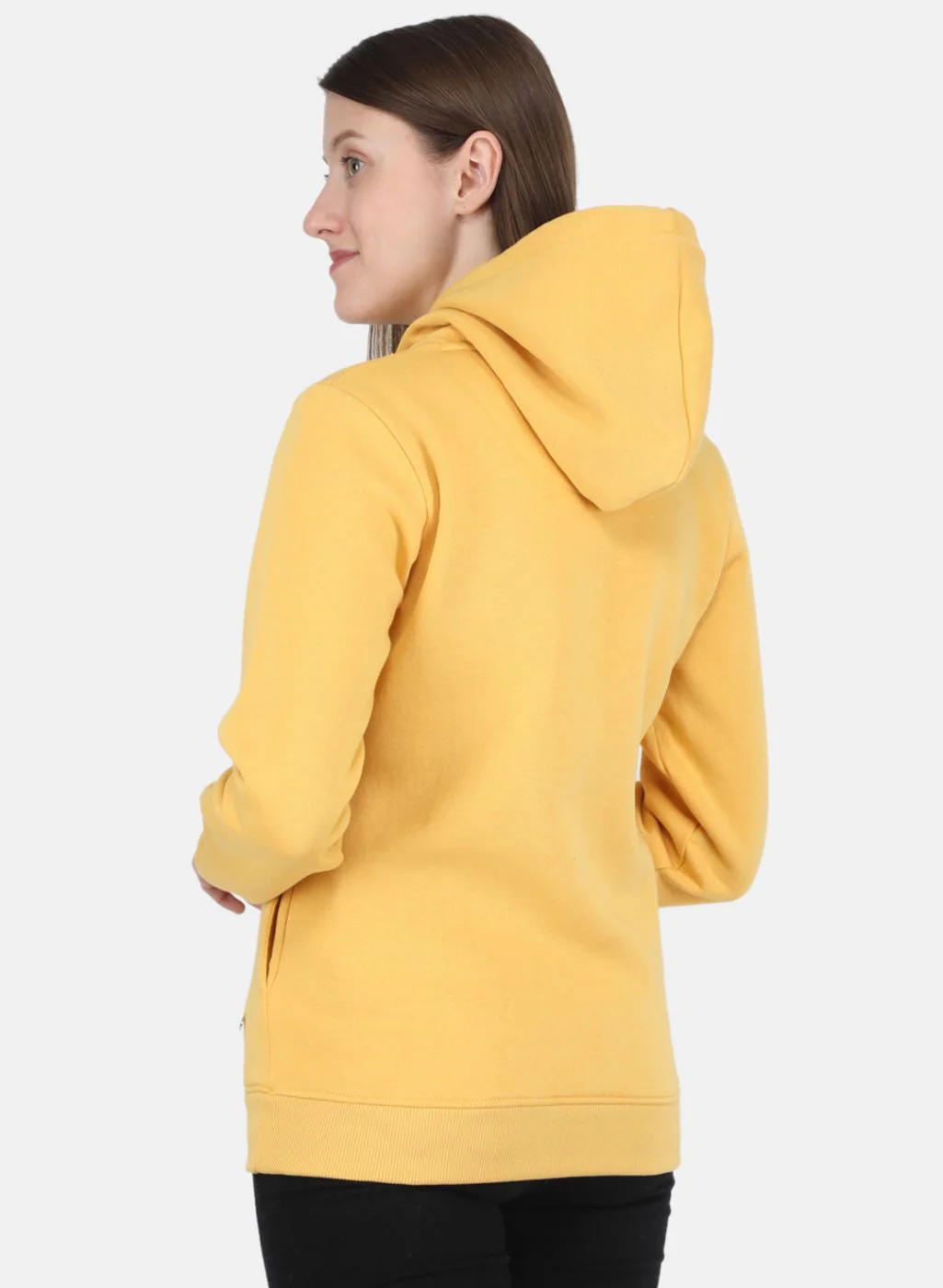 Women Yellow Embroidered Sweatshirt - Image 3