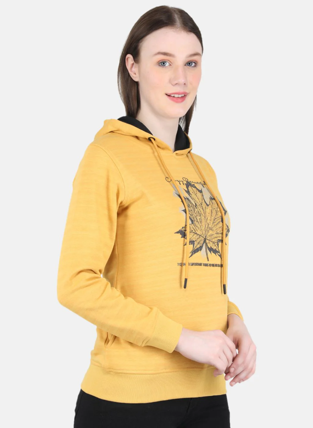 Women Yellow Printed Sweatshirt - Image 6