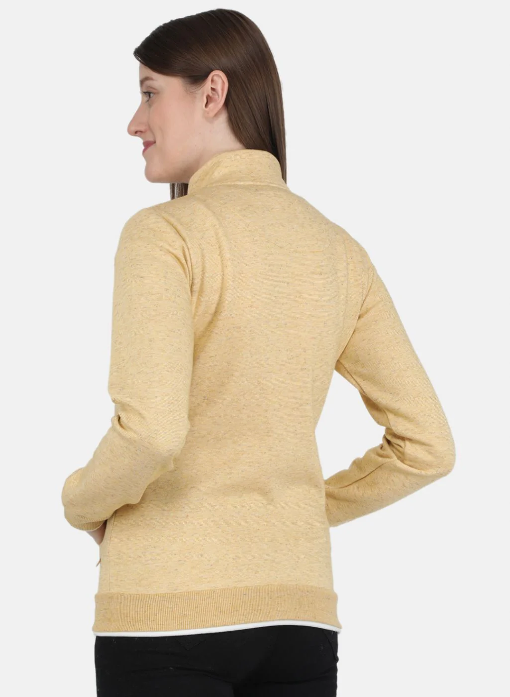 Women Yellow Stripe Sweatshirt - Image 3