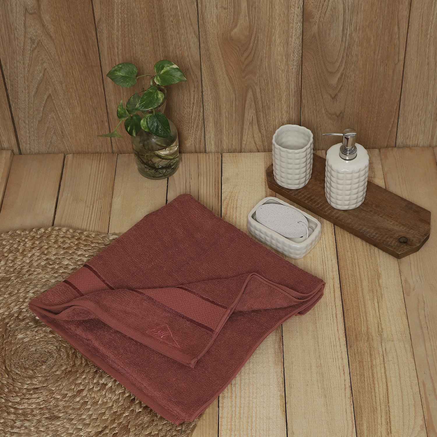 Peach Cotton 450 GSM Bath Towel