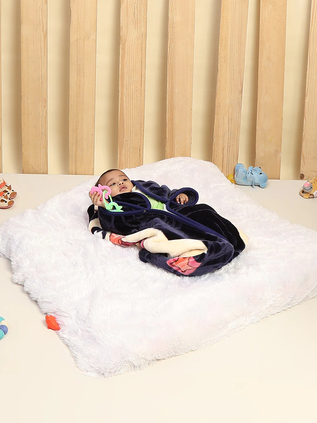 Printed Baby Blanket For Winter 1 Ply, 625 GSM, Weight 0.55 kg (Toddler)