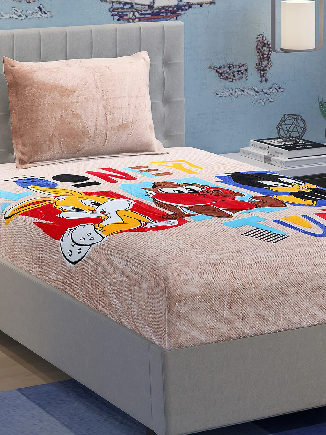 Printed Baby Winter Bedsheet 1 Ply, 370 GSM, 1.3 kg (Super Hero)