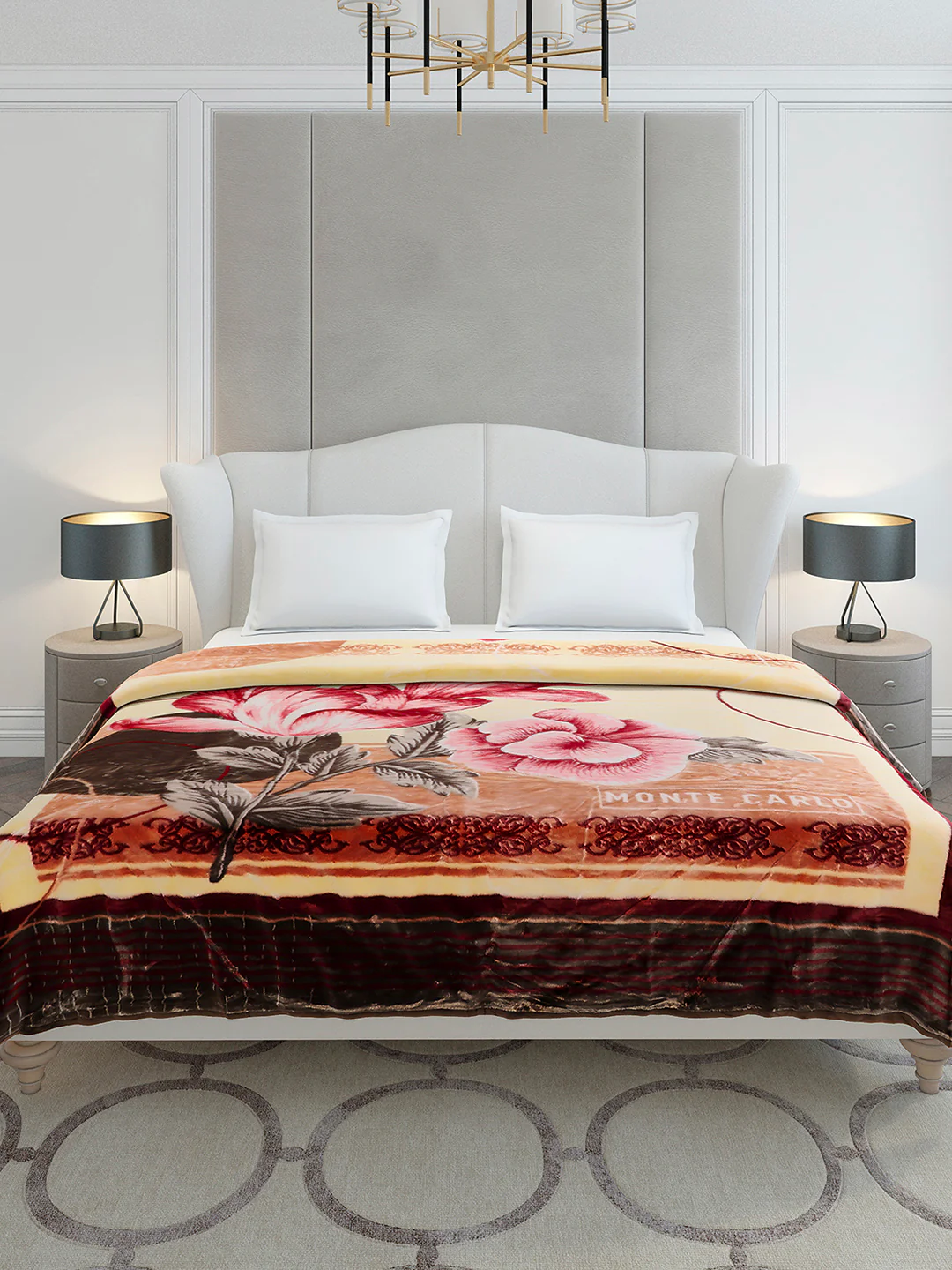 Printed Double Bed 2 Ply, 852 GSM Blanket for Heavy Winter - (Marshal) - Image 2