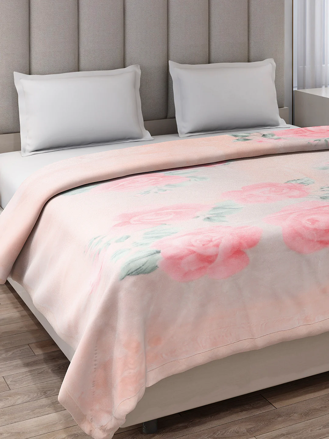 Printed Double Bed 2 Ply, 871 GSM Blanket for Heavy Winter - (Moon Valley Plus)