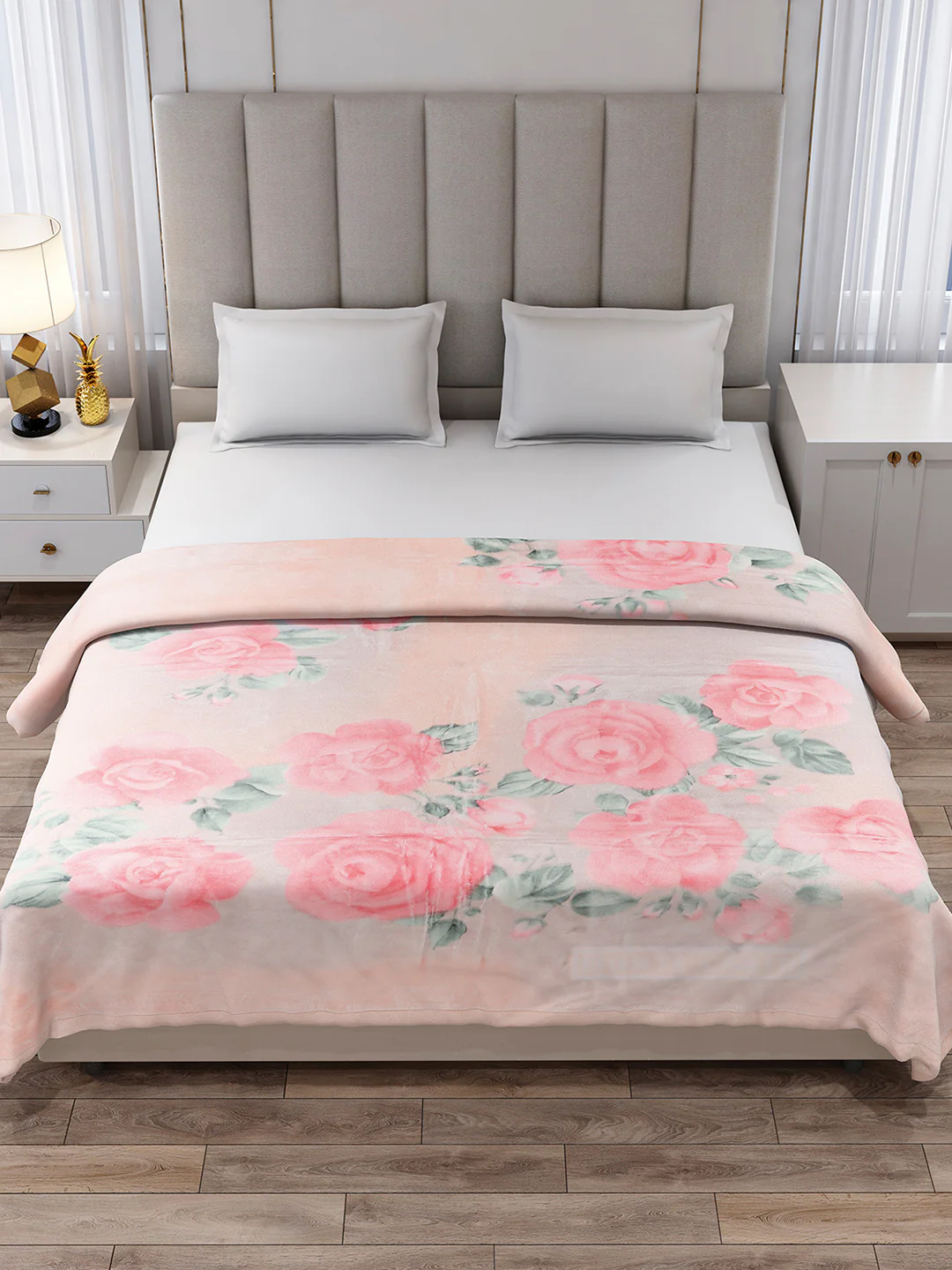 Printed Double Bed 2 Ply, 871 GSM Blanket for Heavy Winter - (Moon Valley Plus) - Image 3