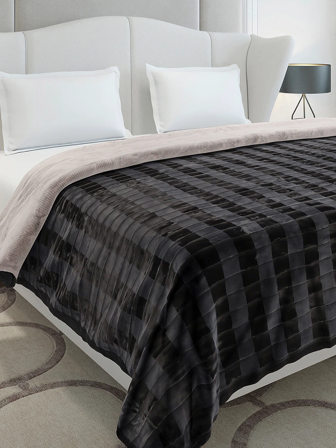 Printed Double Bed 2 Ply, 720 GSM Blanket for Heavy Winter - (Vibe Tribe)