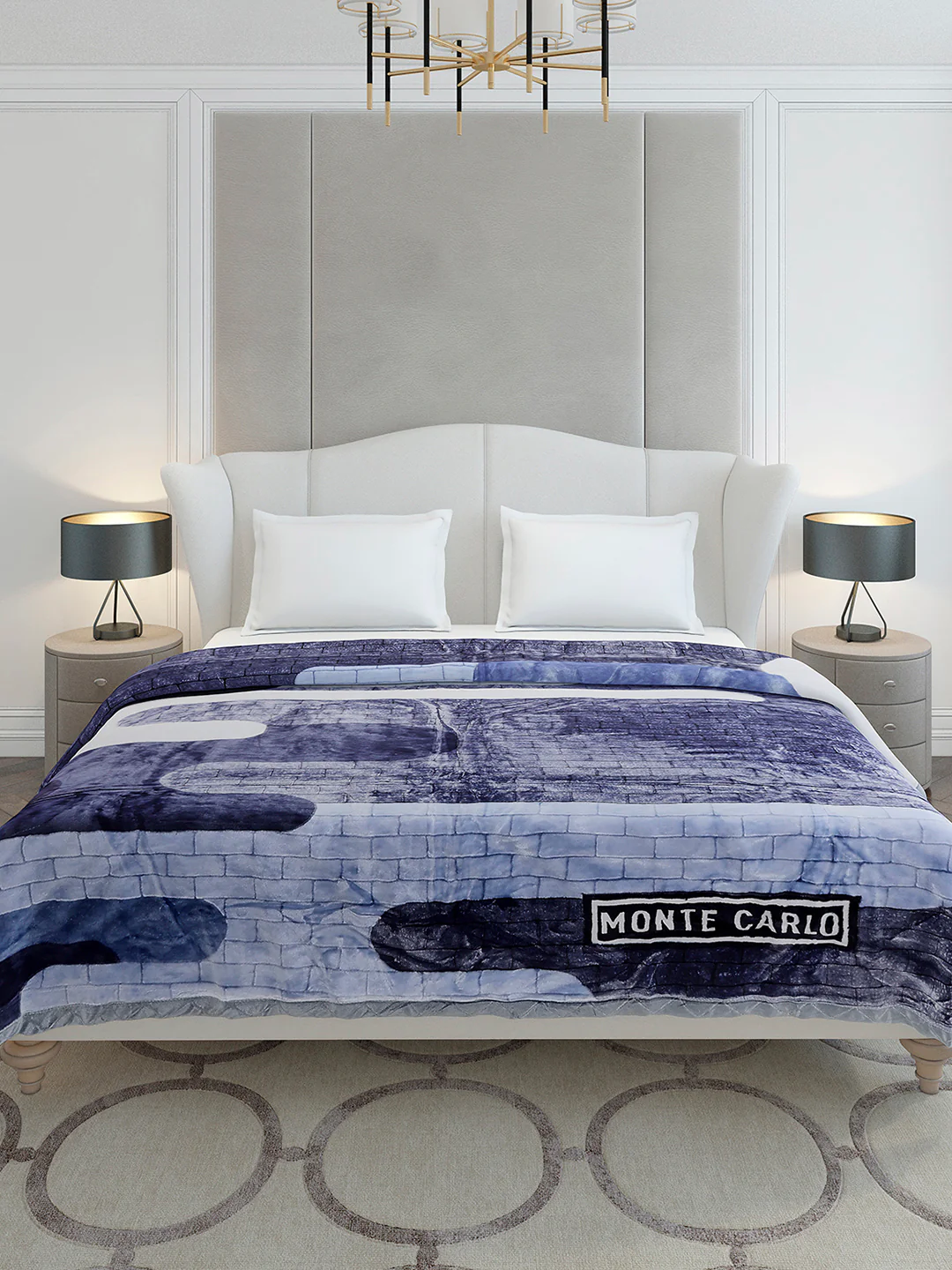 Printed Double Bed 3 Ply, 720 GSM Blanket for Heavy Winter - (Gala Glow) - Image 2